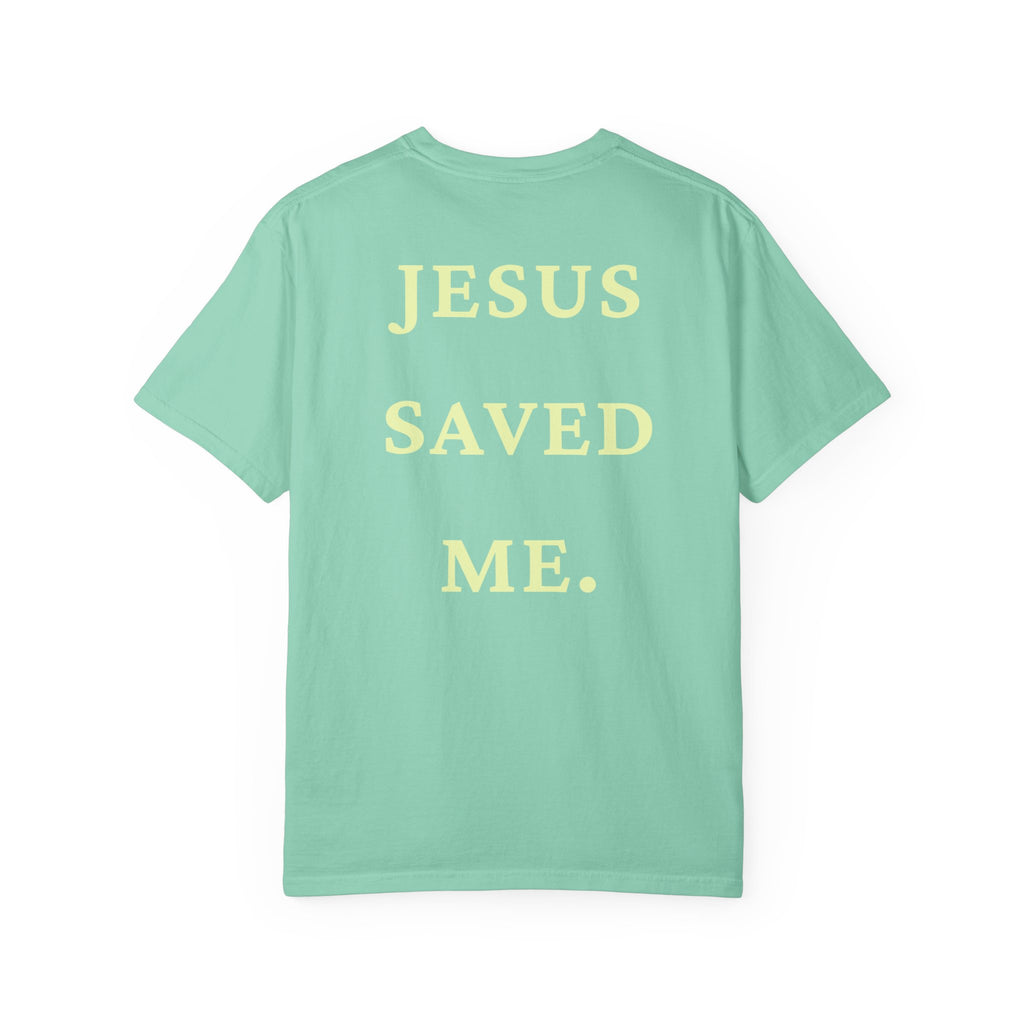 Jesus Saved Me Tee - Light Yellow Text