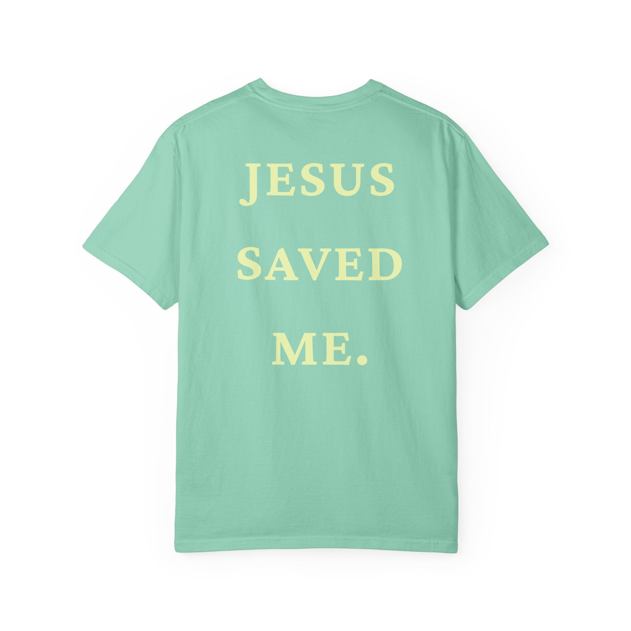 Jesus Saved Me Tee - Light Yellow Text