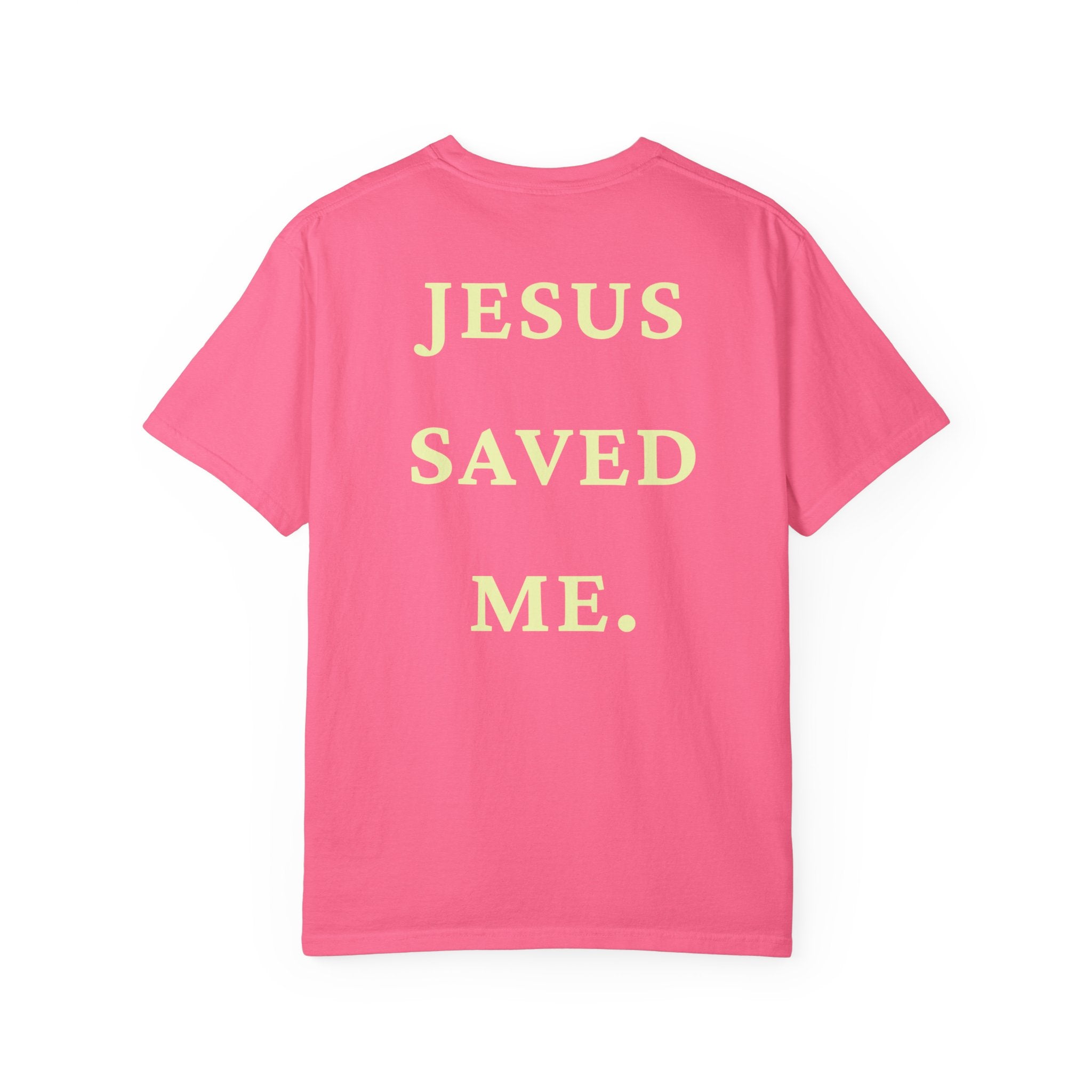 Jesus Saved Me Tee - Light Yellow Text