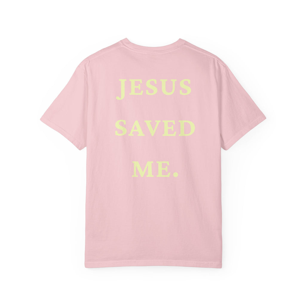 Jesus Saved Me Tee - Light Yellow Text