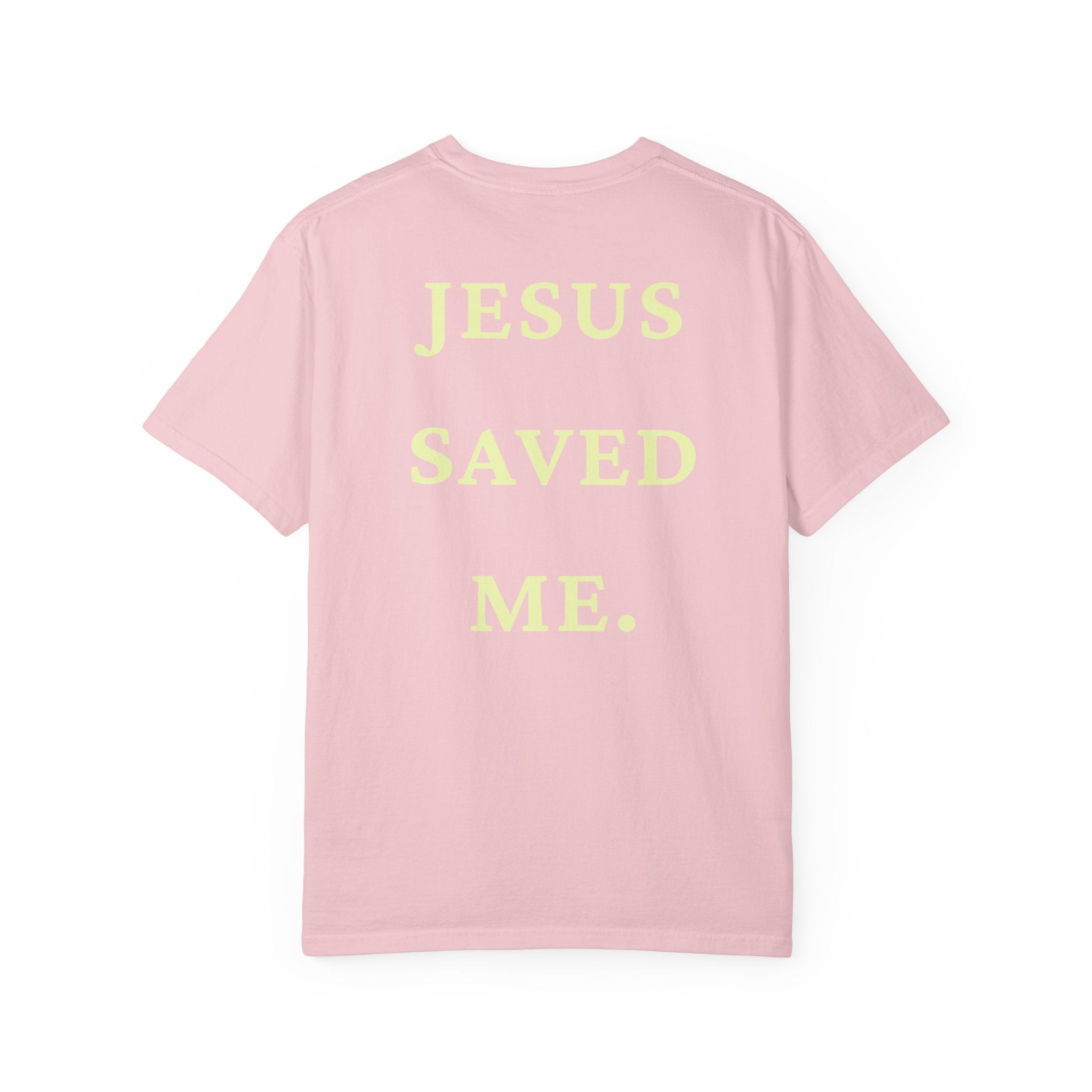 Jesus Saved Me Tee - Light Yellow Text